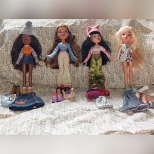 Lot of 4 Bratz 20th Anniversary Dolls - Sasha, Yasmin, Jade, and Chloe (2021)